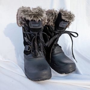 Khombu Womens Waterproof Winter Snow Fur Lined Duck Boots Sz 10